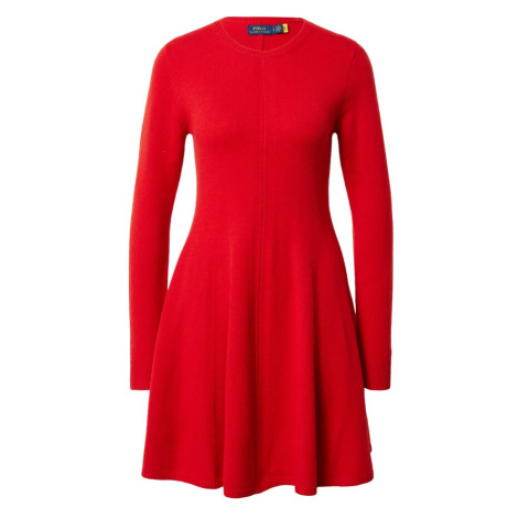 Polo Ralph Lauren Pletené šaty  červená