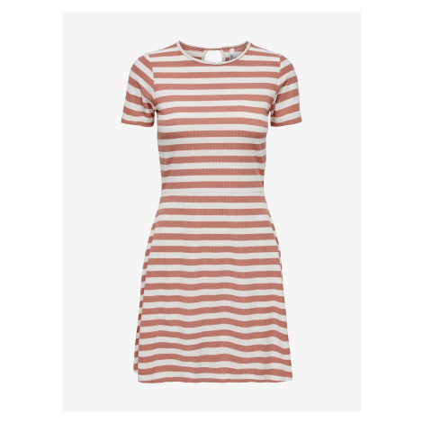 Letné a plážové šaty pre ženy ONLY - oranžová, biela