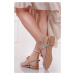 Mätové nízke sandále s ozdobnými kamienkami Melanie