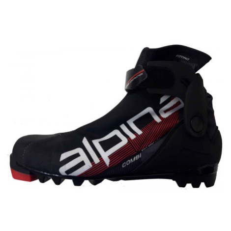 Alpina N COMBI JR Juniorská kombi lyžiarska obuv na bežky, červená, veľkosť