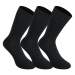 3PACK Styx high bamboo black socks