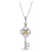 Pandora Strieborný bicolor náhrdelník Husľový kľúč Passions 399339C01-70 (retiazka, prívesok)