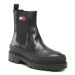 Tommy Jeans Členková obuv s elastickým prvkom Foxing Detail Chelsea Boot EM0EM01062 Čierna