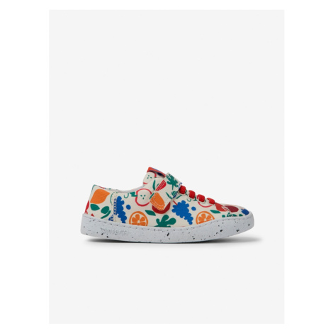 White Kids Patterned Sneakers Camper - unisex