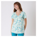 Pyžamové tričko s krátkymi rukávmi a potlačou kvetín