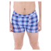 Pánske boxerky Long Fit 104 modré káro