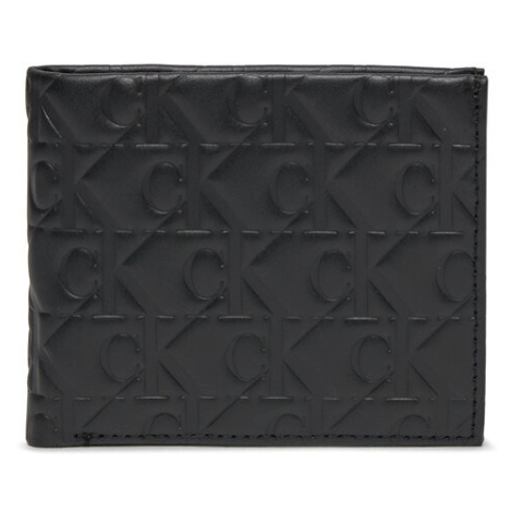 Calvin Klein Veľká pánska peňaženka Logo Print Bifold Id K50K511435 Čierna