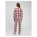 Červené dámské flanelové kostkované pyžamo GAP