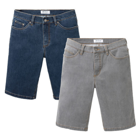 Strečové džínsové bermudy s komfortným strihom, Regular (2 ks) bonprix