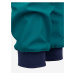 Modré detské softshellové vzorované nohavice s vysokým pásom Unuo