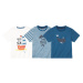lupilu® Chlapčenské tričko, 3 kusy (biela/modrá)