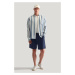 ŠORTKY GANT LINEN DRAWSTRING SHORTS EVENING BLUE