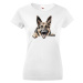 Dámské tričko s potlačou Nemecký ovčiak - tričko pre milovníkov psov