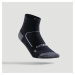 Športové ponožky RS500 stredne vysoké čierno-biele 3 páry