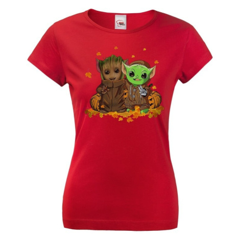 Pánské tričko Majster Yoda a Groot - ideálne pre každú fanúšičku