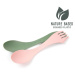 Light my fire Spork original BIO 2-pack sandygreen/dustypink Cestovný príbor