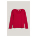 TRIČKO GANT SLIM COT/ELA LS SCOOP NECK TOP RUBY RED