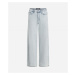 Džínsy Karl Lagerfeld Fashion Wide Leg Denim Pants Light Blue Denim