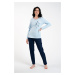 Arietta women's pyjamas, long sleeves, long pants - blue/navy blue