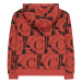 Calvin Klein Jeans Mikina  hrdzavo červená / čierna