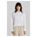 KOŠEĽA GANT REL CROPPED LINEN SHIRT WHITE