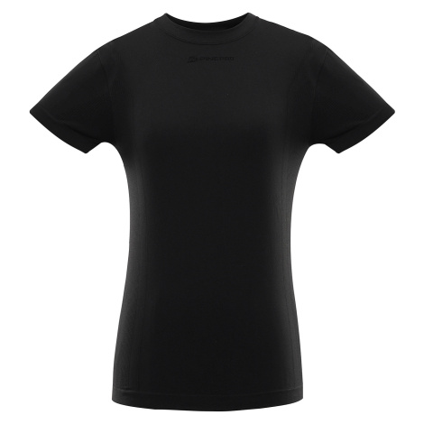 Women's underwear - ALPINE PRO BAMBA black T-shirt