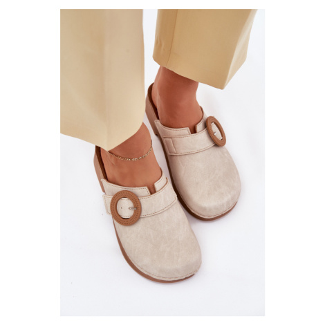 Dámske Pantofle S Prackou Inblu Béžové