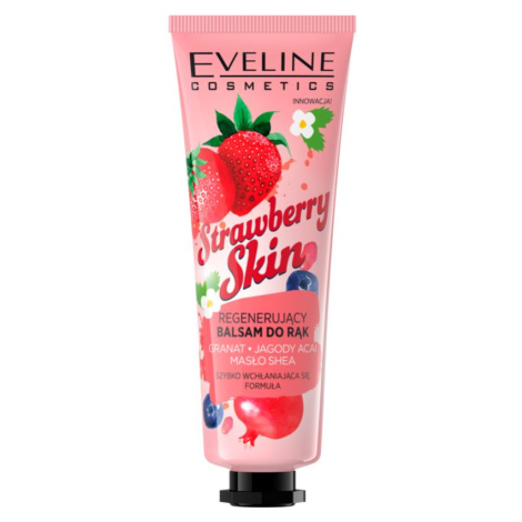 Eveline Cosmetics Strawberry Skin ošetrujúci balzam na ruky s vôňou jahôd