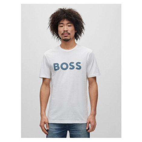 Tričká s krátkym rukávom pre mužov BOSS - biela, modrá Hugo Boss