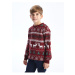 LC Waikiki Lcw Crew Neck Christmas Themed Long Sleeve Boy's Knitwear Sweater