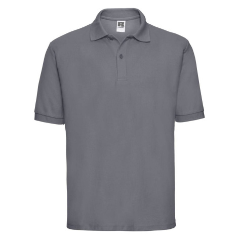 Men's Polycotton Polo Russell Dark Grey T-Shirt