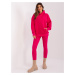 Fuchsia casual set with sweatshirt