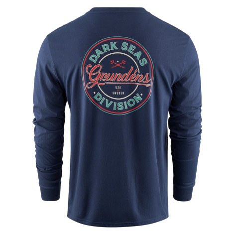 Grundéns tričko dark seas x grundens instinctive ls t-shirt dark navy