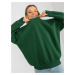 Basic dark green oversize sweatshirt