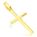 Zlatý prívesok 375 - lesklý latinský krížik s okrúhlym prierezom ramien