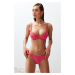 Trendyol Fuchsia Tie-Up Brazilian Bikini Bottom