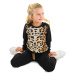 Denokids Plush Leopard Girl's Winter Tracksuit Set