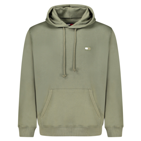 Pánska mikina s kapucňou v khaki farbe Tommy Hilfiger