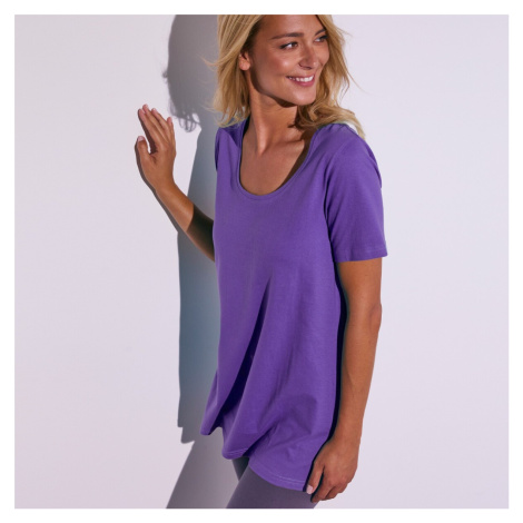 Jednofarebné dlhé tričko z bio bavlny Blancheporte