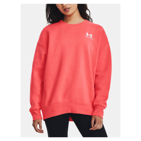 Červená mikina Under Armour Essential Flc OS Crew