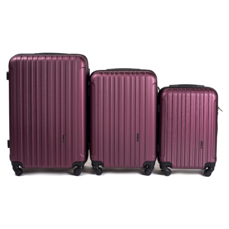 Vínová sada troch cestovných kufrov 2011, Luggage 3 sets (L,M,S) Wings, Burgundy