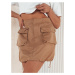 Women's miniskirt QUILLA, camel, Dstreet