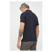 Polo tričko Karl Lagerfeld pánske,tmavomodrá farba,s nášivkou,500221.745022