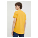 Bavlnené tričko G-Star Raw žltá farba, jednofarebné
