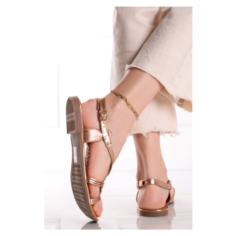 Ružovozlaté nízke sandále Effie Belle Women