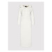 Polo Ralph Lauren Úpletové šaty Lsl 211843243001 Biela Regular Fit