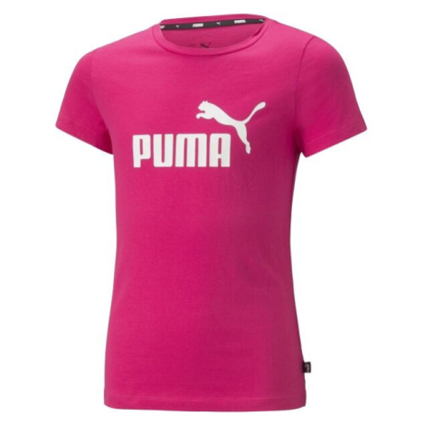Puma ESS LOGO TEE G Dievčenské tričko, ružová, veľkosť