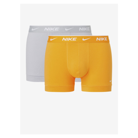 Súprava dvoch pánskych boxeriek v oranžovej a svetlosivej farbe Nike