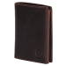 Hide & stitches Japura kožená peňaženka v krabičke na výšku - tmavo hnedá
