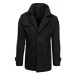 Pánsky jednoradový kabát na zimu v čiernej farbe